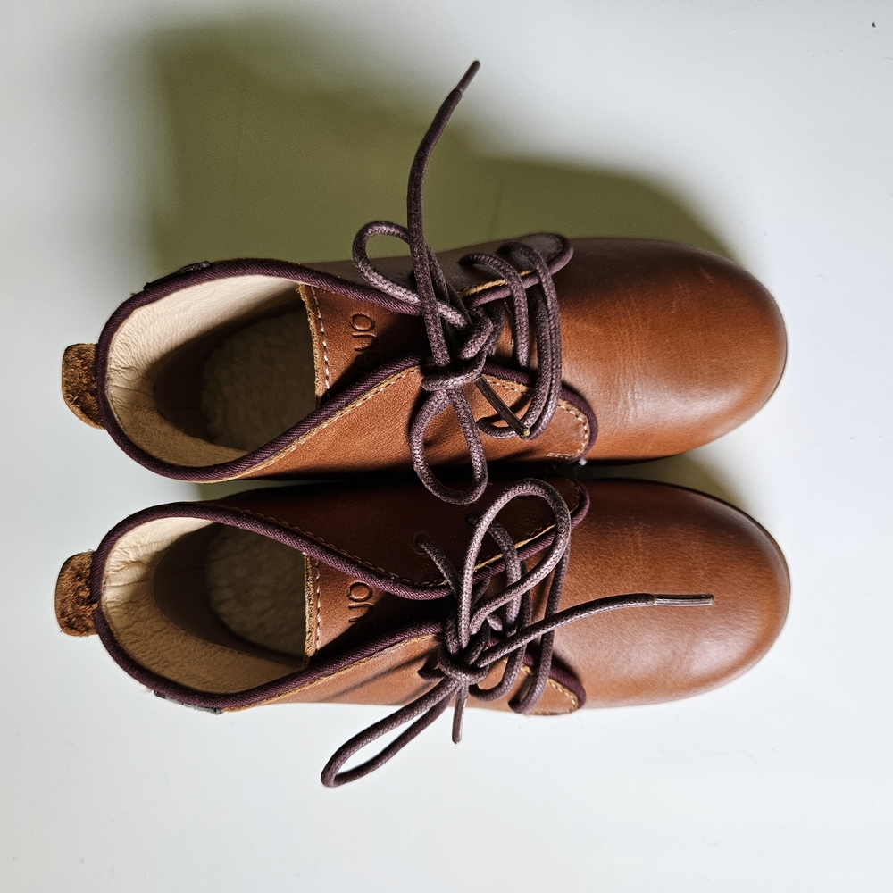 Made in France Brown Leather Unisex Boots NWT
